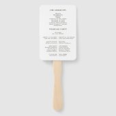 Tropical Fantasy Boho Floral Wedding Program Handwaaier (Achterkant)