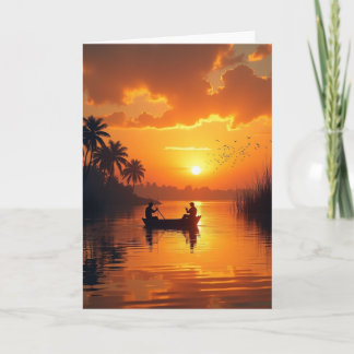 Tropical Fathers Day Glow Card Kaart
