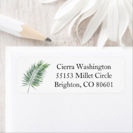 Tropical Fern Return Address Label