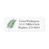 Tropical Fern Return Address Label (Voorkant)