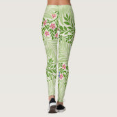 Tropical Ferns en Flowers William Morris Pattern Leggings (Achterkant)
