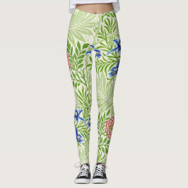 Tropical Ferns en Flowers William Morris Pattern Leggings