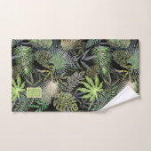 Tropical Ferns Green Monogram Bad Handdoek (Handdoek)