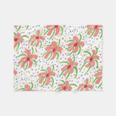 Tropical Fiesta Flowers Fleece Deken (Voorkant (Horizontaal))