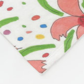 Tropical Fiesta Flowers Fleece Deken (Hoek)