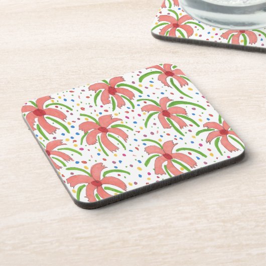 Tropical Fiesta Flowers Onderzetter (Linkerzijde)