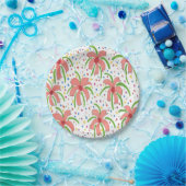 Tropical Fiesta Flowers Papieren Bordje (Feest)