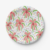 Tropical Fiesta Flowers Papieren Bordje (Voorkant)