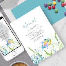 Tropical Fish 3e verjaardagsfeestje Waterverf