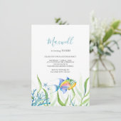 Tropical Fish 3e verjaardagsfeestje Waterverf Kaart (Staand voorkant)