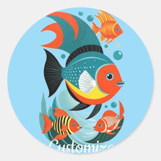 Tropical Fish Assortiment Thunder_Cove Ronde Sticker (Voorkant)