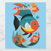 Tropical Fish Assortiment Thunder_Cove Wijn Etiket (Enkel label)
