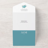 Tropical Fish Baby shower Alles in één uitnodiging (Buitenkant)