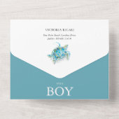 Tropical Fish Baby shower Alles in één uitnodiging (Achterkant)