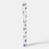 Tropical Fish Blue Sketch Monogram iPhone 16 Hoesj Case-Mate iPhone Case (Achterkant / Links)