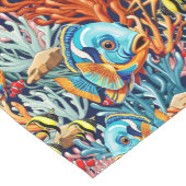 Tropical Fish Colorful Summer Vibes Korte Tafelloper (Hoek)