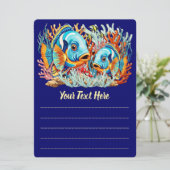 Tropical Fish Colorful Summer Vibes Menu (Staand voorkant)