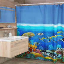 Tropical Fish Ocean Zee design douchegordijn