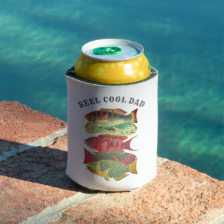 Tropical Fish Reel Cool Dad | Marineblauw Blikjeskoeler