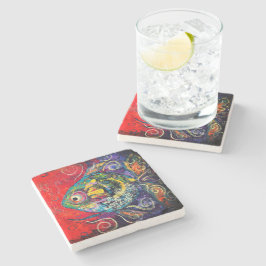 Tropical Fish Stone Coaster Stenen Onderzetter