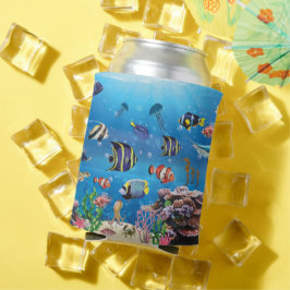 Tropical Fish swimming Seabed Blikjeskoeler