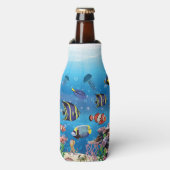 Tropical Fish swimming Seabed Flesjeskoeler (Fles Voorkant)