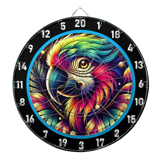 Tropical Flair Parrot Dartboard Adventure Dartbord (Voorkant)
