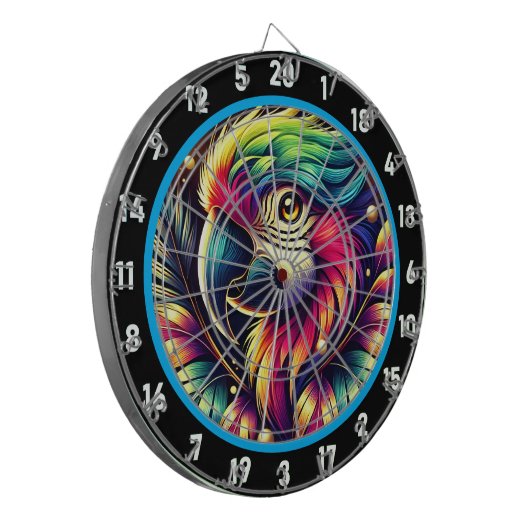 Tropical Flair Parrot Dartboard Adventure Dartbord (Voorkant Links)