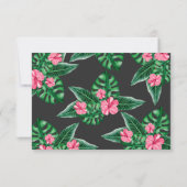 Tropical Flamingo Baby shower - dank u Bedankkaart (Achterkant)