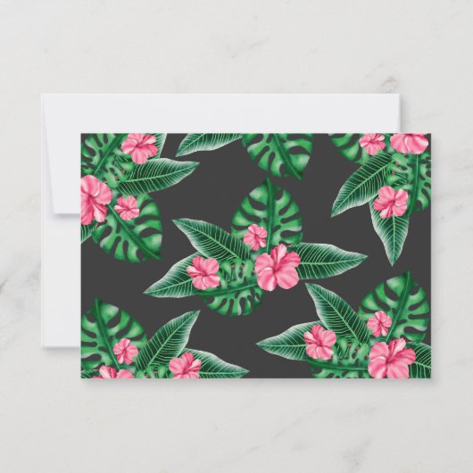 Tropical Flamingo Baby shower - dank u Bedankkaart (Achterkant)