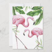 Tropical Flamingo Bachelorette Party Uitnodiging (Achterkant)