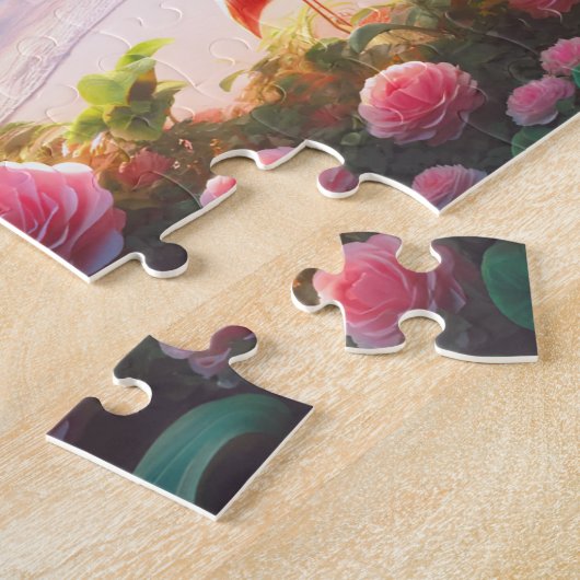 Tropical Flamingo Beach Paradise Vacation Gift Legpuzzel (Zijkant)