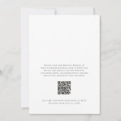 Tropical Flamingo Beach Wedding QR code Kaart (Achterkant)