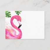 Tropical Flamingo Bird Books voor Baby Aanvraag Informatiekaartje (Achterkant)