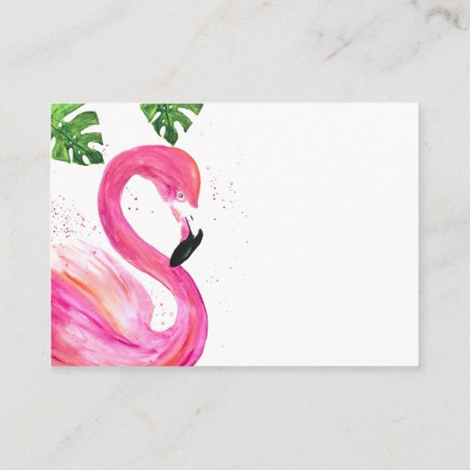 Tropical Flamingo Bird Books voor Baby Aanvraag Informatiekaartje (Achterkant)
