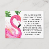 Tropical Flamingo Bird Books voor Baby Aanvraag Informatiekaartje (Voorkant)