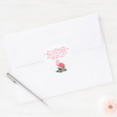 Tropical Flamingo - Gebedskaarsetiket Ronde Sticker (Envelop)