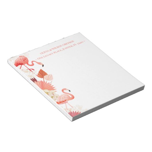 Tropical Flamingo Notitieblok (Schuin)