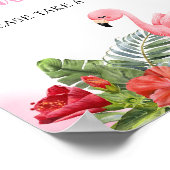 Tropical Flamingo Pink Baby's zijn zoet teken Poster (Hoek)