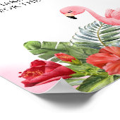 Tropical Flamingo Pink Prayers voor Baby Sign Poster (Hoek)