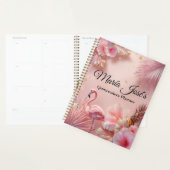 Tropical Flamingo Quinceañera, custom Planner (Display)