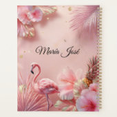 Tropical Flamingo Quinceañera, custom Planner (Achterkant)