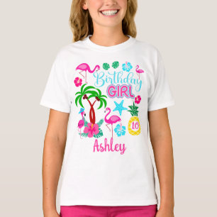 Tropical Flamingo Verjaardag Shirt
