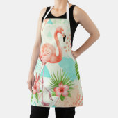 Tropical Flamingo Watercolor & Geometric Pattern Schort (Insitu)