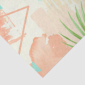 Tropical Flamingo Watercolor & Geometric Pattern Tissuepapier (Detail)