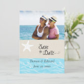 Tropical Flat Save the Date Kaart (Staand voorkant)