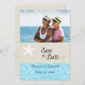Tropical Flat Save the Date Kaart (Voorkant / Achterkant)