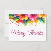 Tropical Floral Afstuderen Dank u kaart (Voorkant)