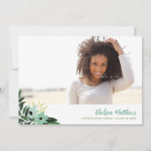 Tropical Floral Afstuderen fotouitnodiging Kaart (Voorkant)