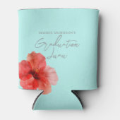 Tropical Floral Afstuderen Luau Party Blikjeskoeler (Voorkant)